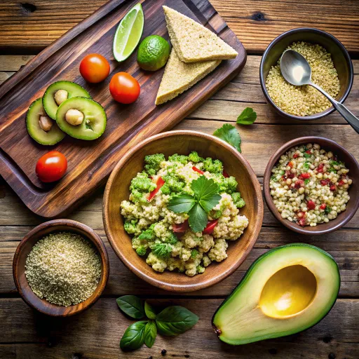 मसालेदार अवोकाडो और बाजरा सलाद